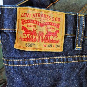Levis 48x32 Levis 550 RElaxed Fit Big and Tall Jeans Dark Wash